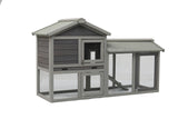 Small Animal Habitats & Cages: YES4PETS 148cm Rabbit Hutch Quail Run Wooden Cage Guinea Pig Cage House