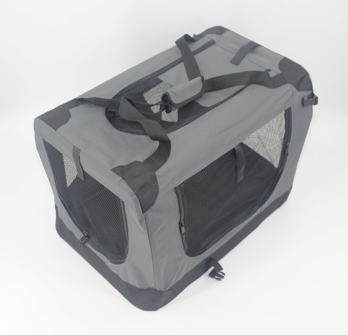Dog Carriers & Crates: YES4PETS XXXL Portable Foldable Pet Dog Cat Puppy Soft Crate-Grey