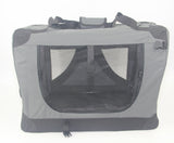 Dog Carriers & Crates: YES4PETS XXXL Portable Foldable Pet Dog Cat Puppy Soft Crate-Grey