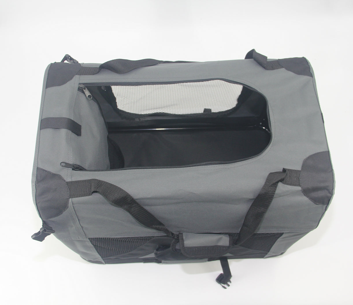 Dog Carriers & Crates: YES4PETS XXXL Portable Foldable Pet Dog Cat Puppy Soft Crate-Grey