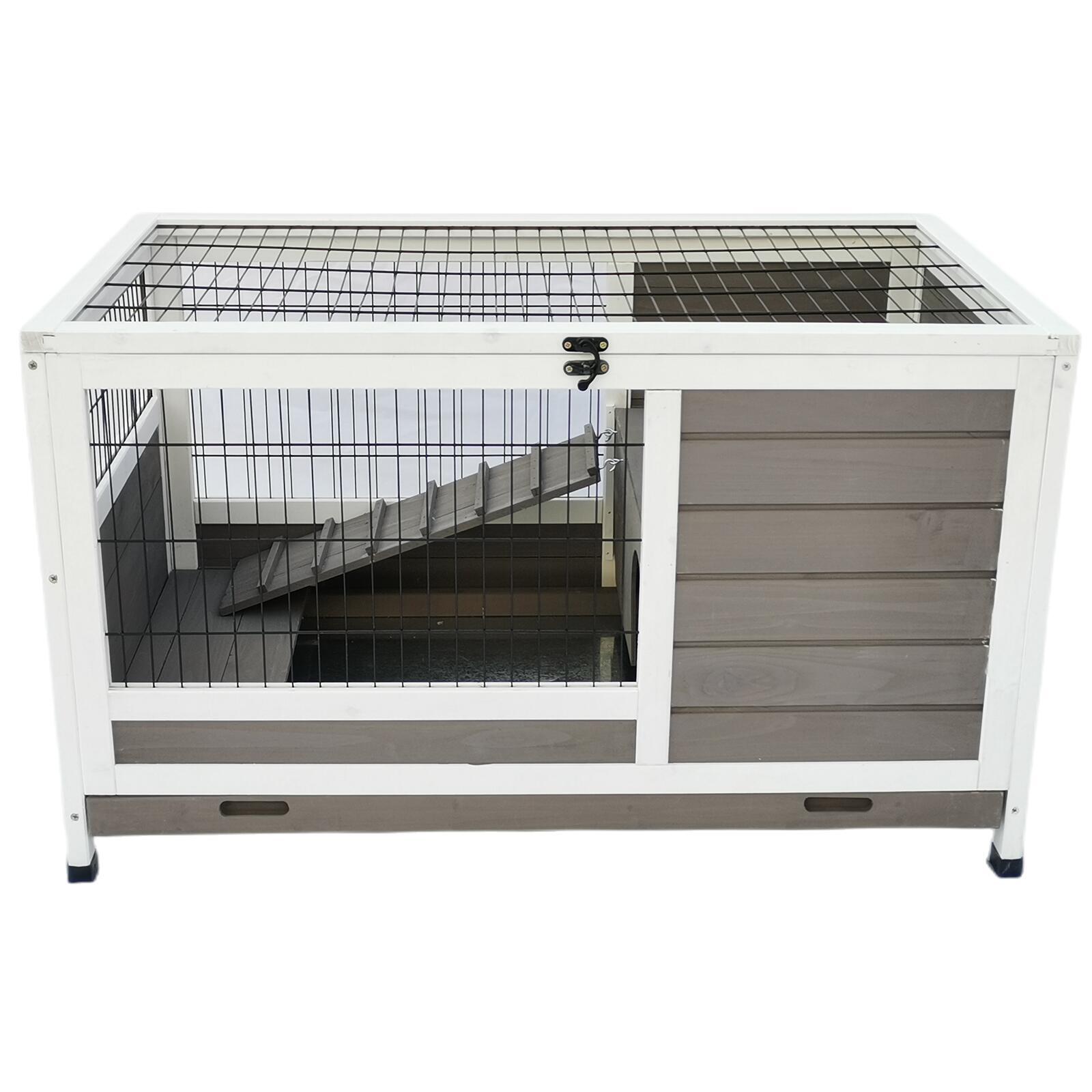 Small Animal Habitats & Cages: YES4PETS Rabbit Hutch Cat House Cage Guinea Pig Ferret Cage