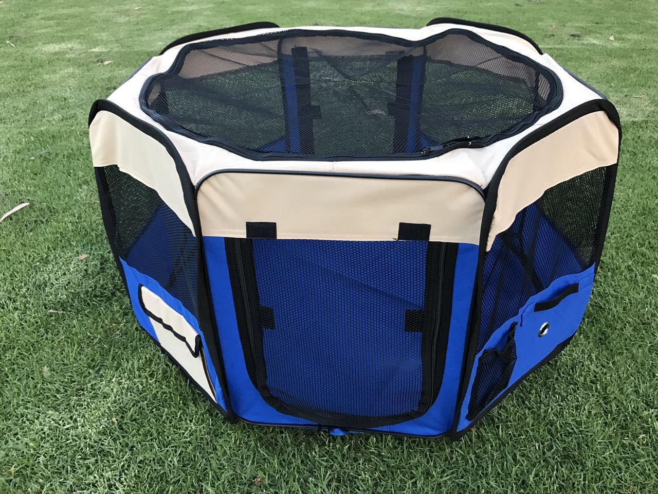 Dog Playpens & Gates: YES4PETS Medium Blue Pet Dog Cat Dogs Puppy Rabbit Tent Soft Playpen