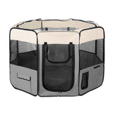 Dog Playpens & Gates: YES4PETS Medium Grey Pet Dog Cat Dogs Puppy Rabbit Tent Soft Playpen