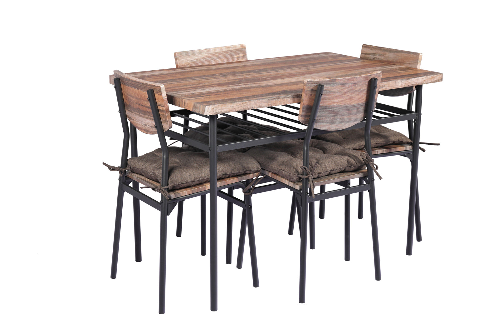 Dining Set: YES4HOMES 5 Piece Kitchen Dining Room Table and Chairs Furniture With Cushion Mat