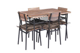 Dining Set: YES4HOMES 5 Piece Kitchen Dining Room Table and Chairs Furniture With Cushion Mat