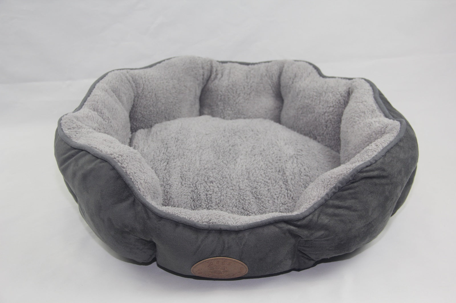 Dog Beds: YES4PETS Washable Blue / Grey Fleece Soft Pet Dog Cat Bed-Medium