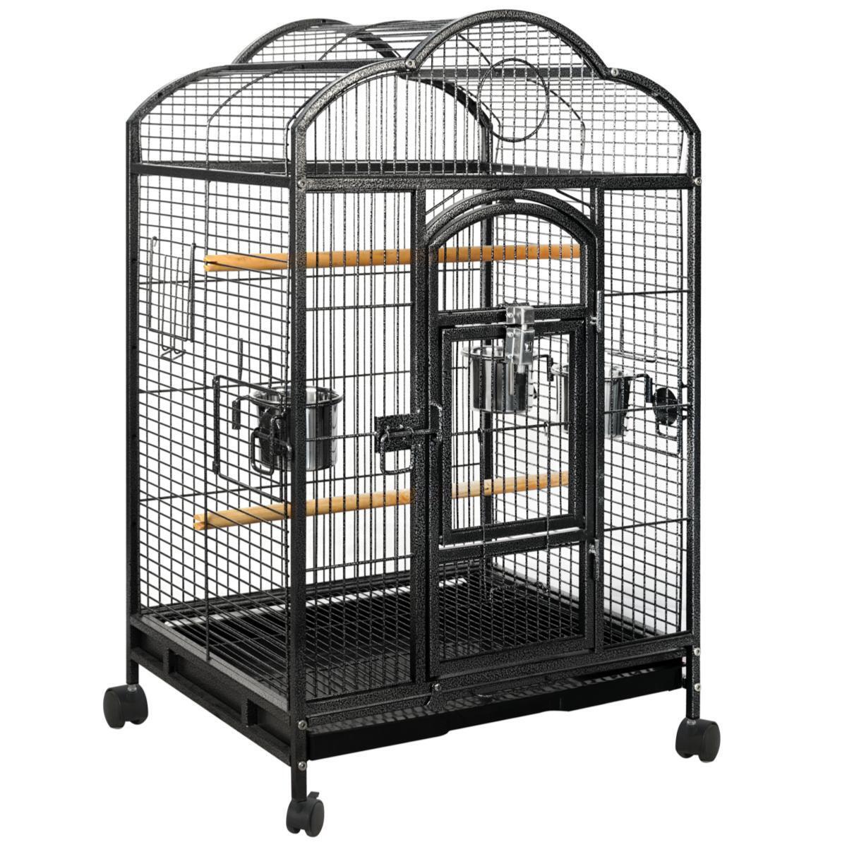 Bird Cages & Stands: YES4PETS Bird Budgie Cage Parrot Aviary Carrier With Wheel