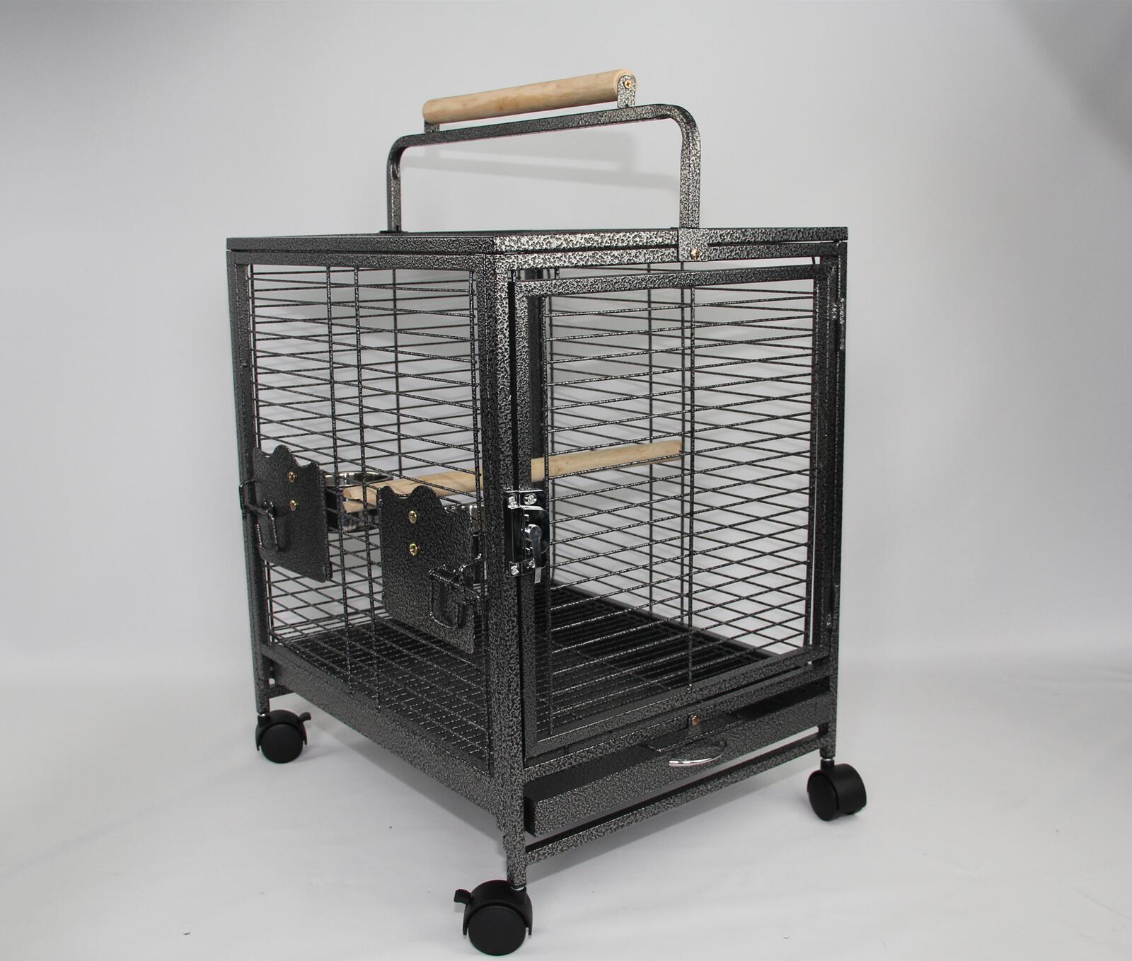 Bird Cages & Stands: YES4PETS Small Bird Transport Budgie Cage Parrot Aviary Carrier With Wheel