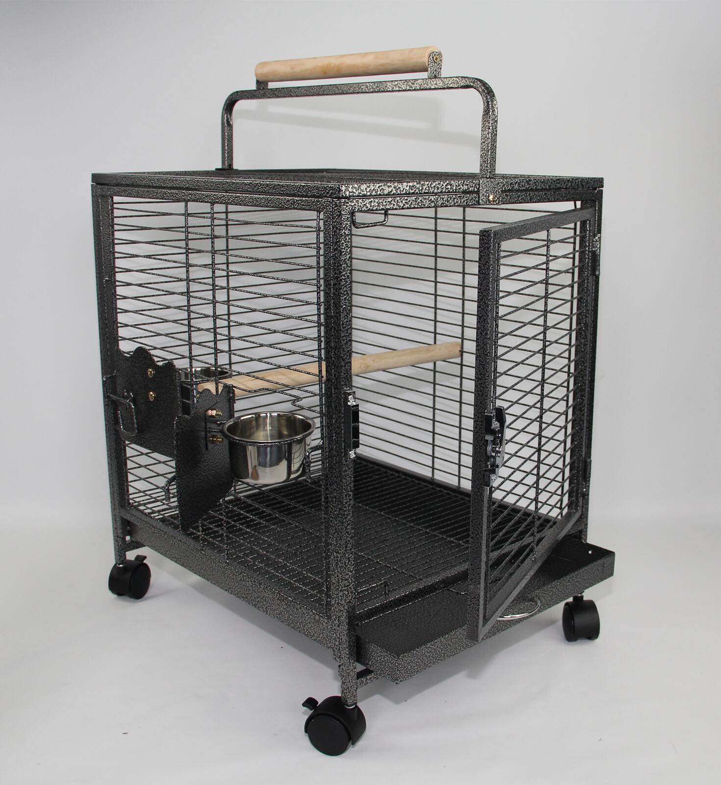 Bird Cages & Stands: YES4PETS Small Bird Transport Budgie Cage Parrot Aviary Carrier With Wheel