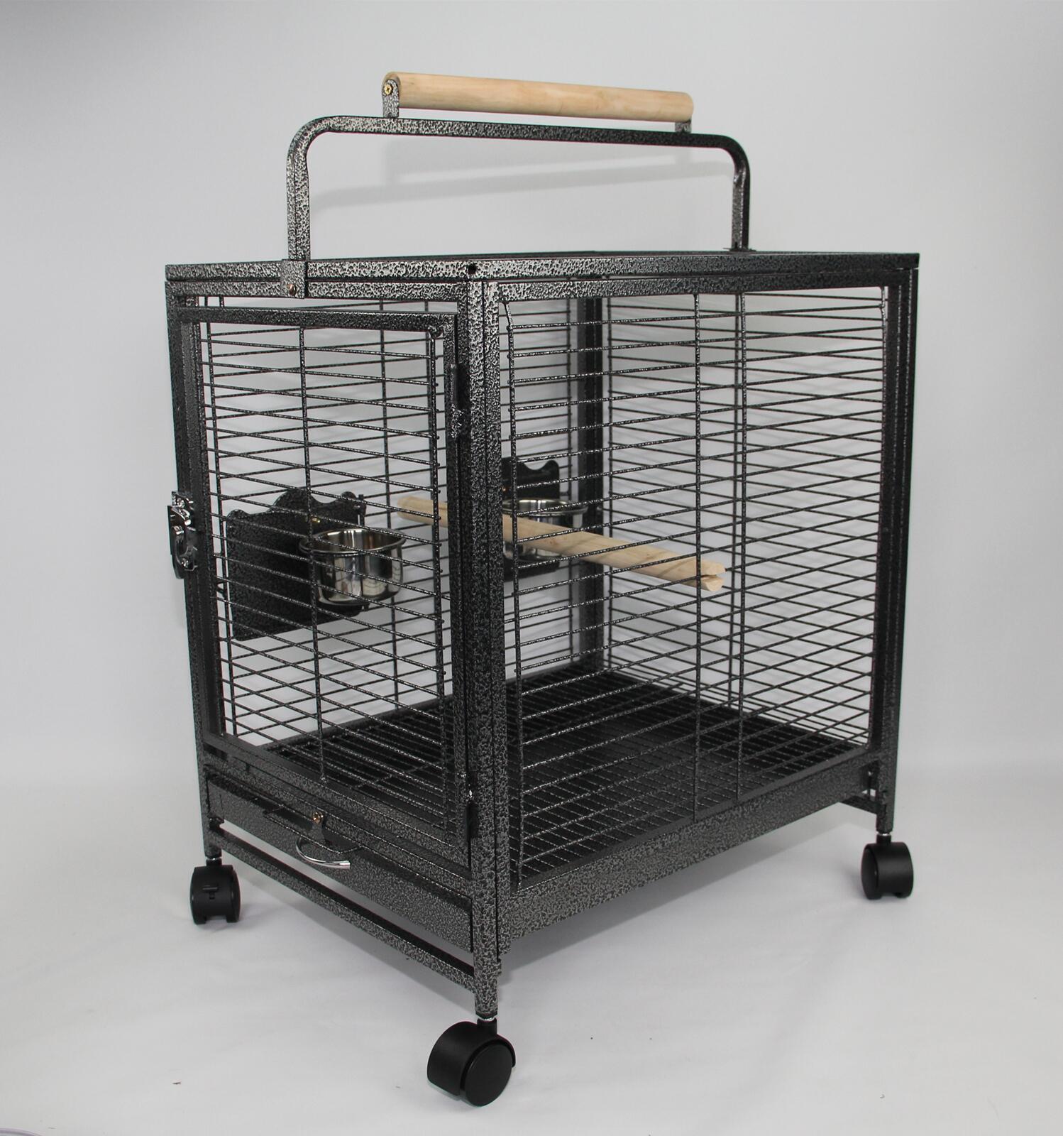 Bird Cages & Stands: YES4PETS Small Bird Transport Budgie Cage Parrot Aviary Carrier With Wheel