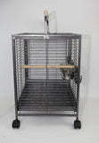 Bird Cages & Stands: YES4PETS Small Bird Transport Budgie Cage Parrot Aviary Carrier With Wheel