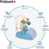 Cat Toys: YES4PETS Cat Play Box Kit Pet Toy Kitten Toys Interactive Ball Peek Hunting Toy-Blue