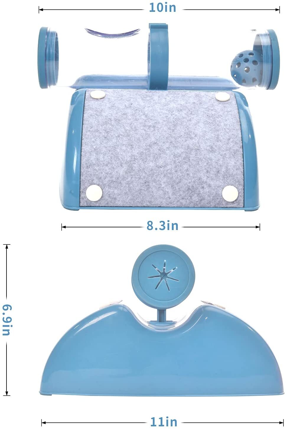 Cat Toys: YES4PETS Cat Play Box Kit Pet Toy Kitten Toys Interactive Ball Peek Hunting Toy-Blue