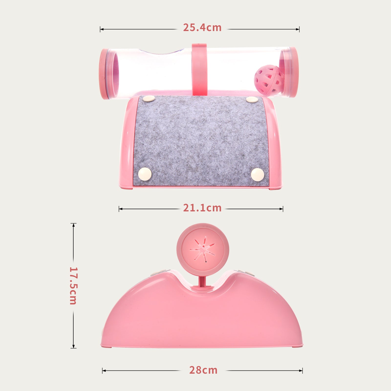 Cat Toys: YES4PETS Cat Play Box Kit Pet Toy Kitten Toys Interactive Ball Peek Hunting Toy-Pink