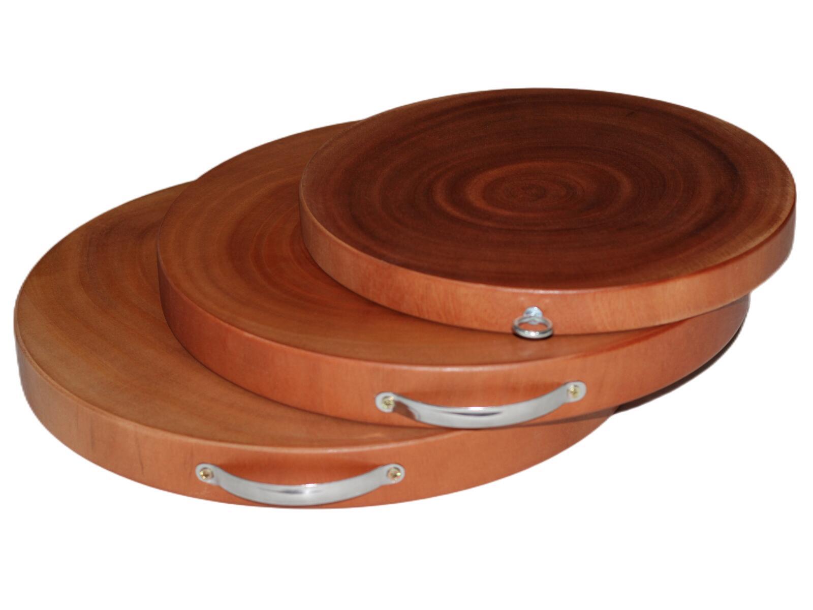 Disposable Cutlery: YES4HOMES 3 Natural Hardwood Hygienic Kitchen Cutting Wooden Chopping Board Round