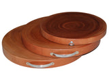 Disposable Cutlery: YES4HOMES 3 Natural Hardwood Hygienic Kitchen Cutting Wooden Chopping Board Round