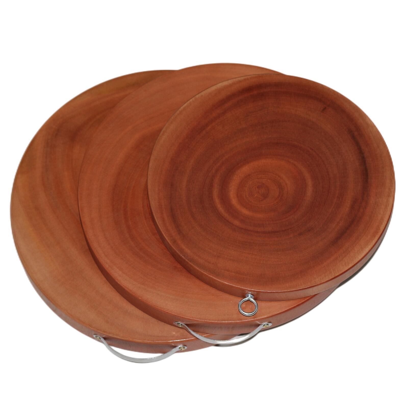 Disposable Cutlery: YES4HOMES 3 Natural Hardwood Hygienic Kitchen Cutting Wooden Chopping Board Round
