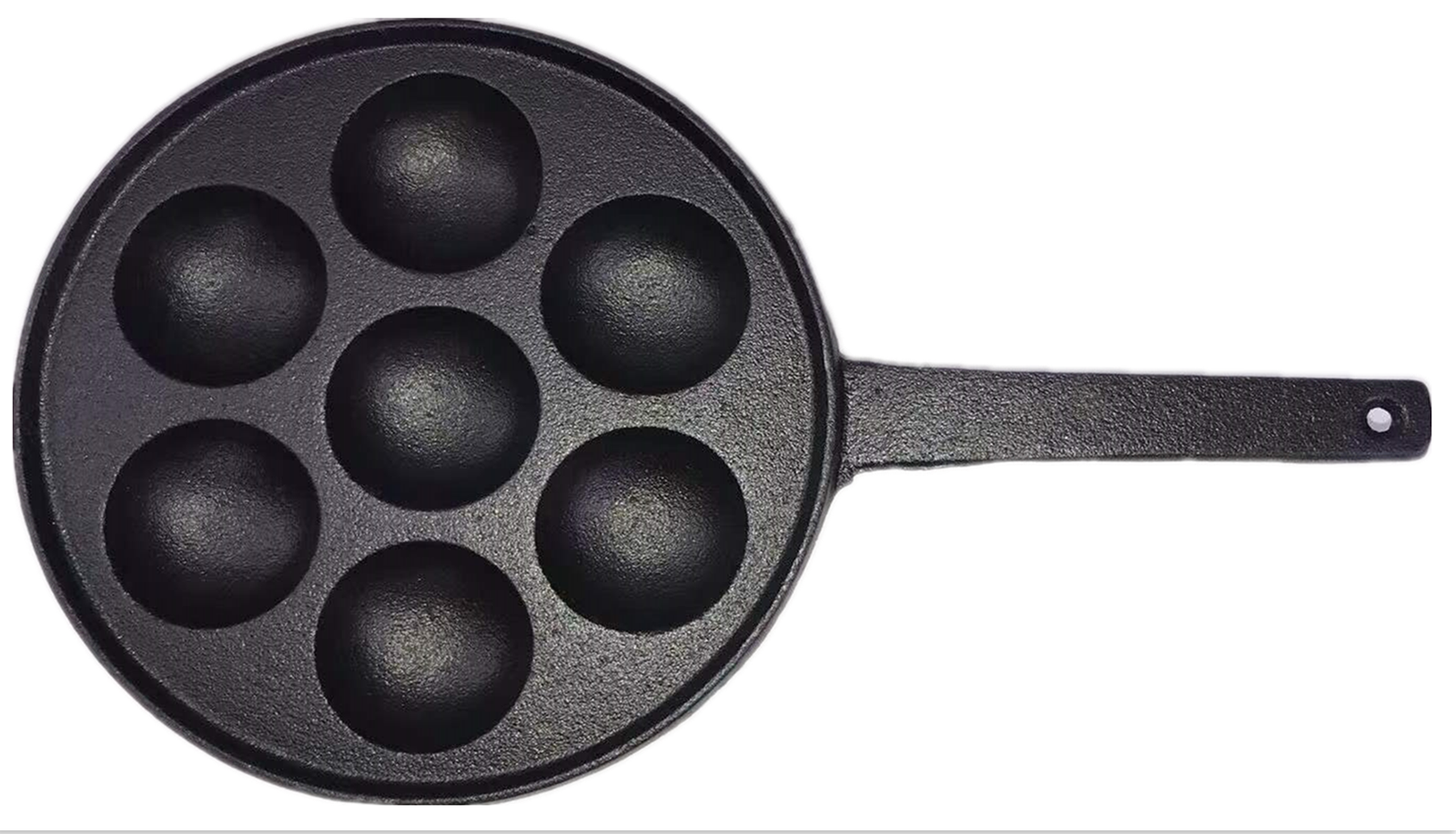 Novelty Gifts: YES4HOMES 7 Holes Mini Cast Iron Cake Pan Mini Dutch Pancake Cake Pan with Handle