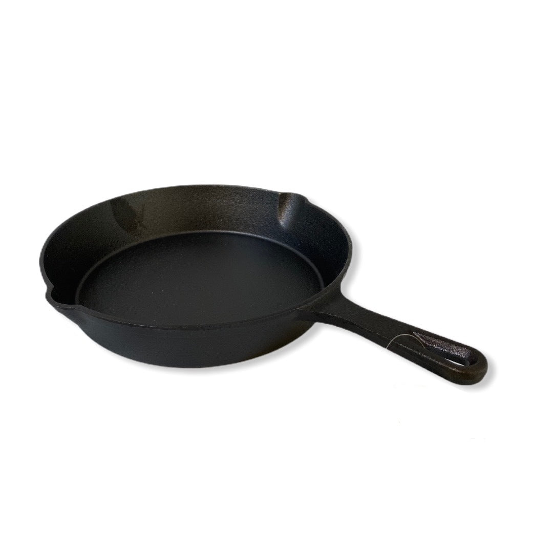 BBQ Tools: YES4HOMES 25 cm Cast Iron Skillet Barbecue  Fry Pan Pre-Seasoned Oven Safe Grill Frypan