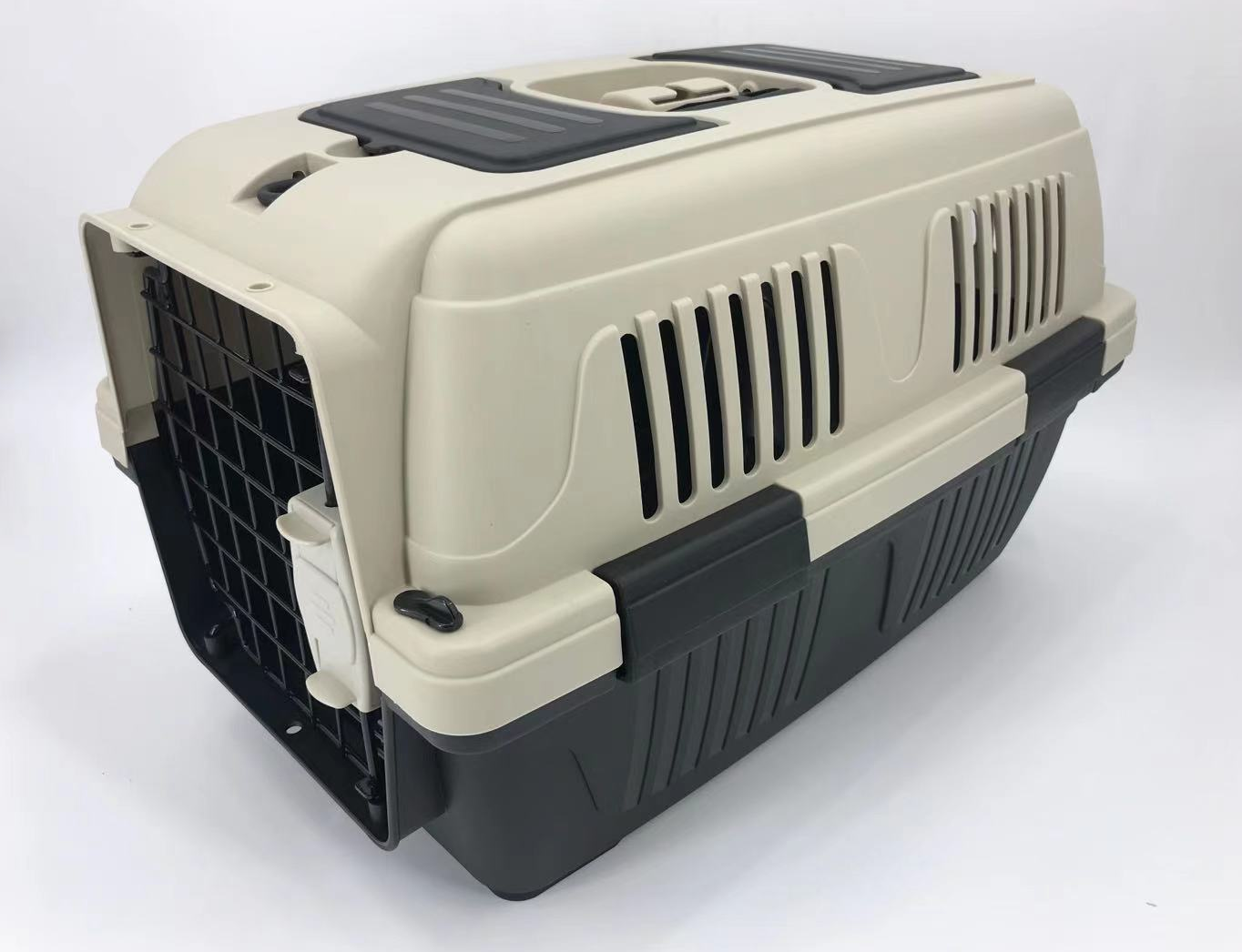 Cat Carriers & Crates: YES4PETS Medium Portable Dog Cat House Pet Carrier Travel Bag Cage+Safety Lock & Food Box