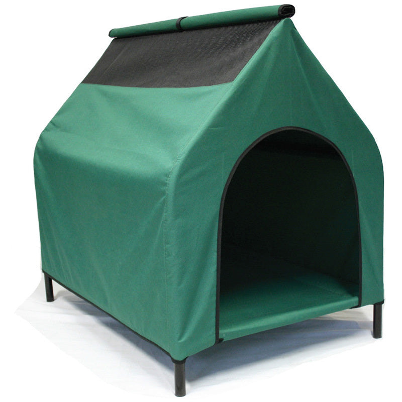 Dog Kennels: Green L Waterproof Portable Flea and Mite Resistant Dog Kennel House Nest Outdoor Indoor