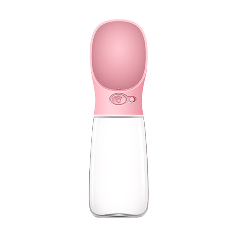 Cat Bowls, Feeders & Waterers: YES4PETS 550ml Portable Pet Dog Puppy Cat Drinking Mug Water Feeder Bottle Valve Travel Bottle Pink