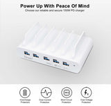 OXHORN NB-PD150D PD 150W 5-Port (5A+5C) Charging Dock with build-in rack