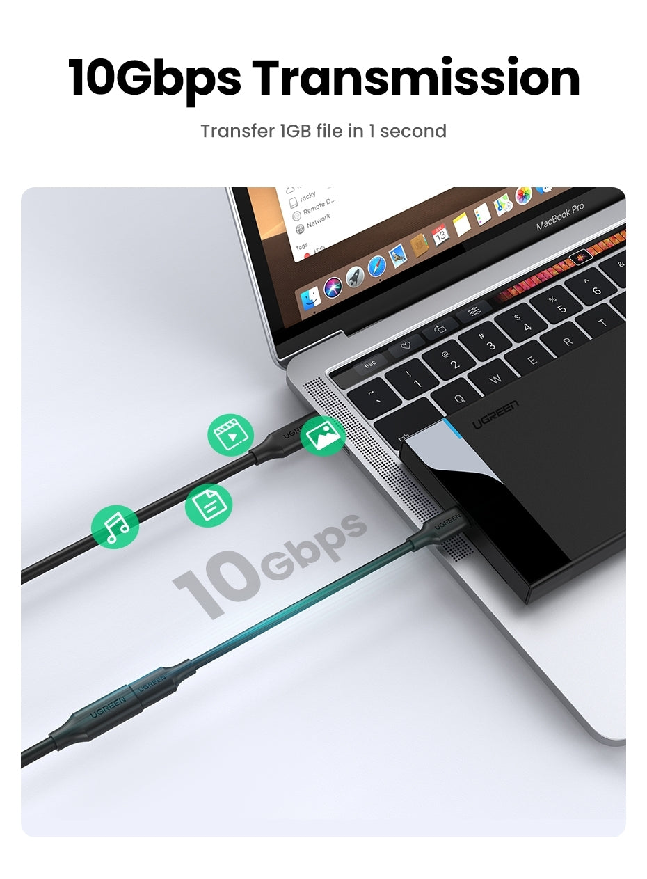 Computer Cables & Adapters: UGREEN 10387 USB-C Extension Cable 1M