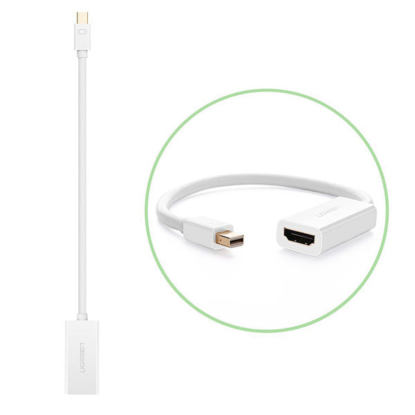 Computer Cables & Adapters: UGREEN Mini DP to HDMI Female converter cable 18CM (10460)