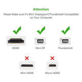 Computer Cables & Adapters: UGREEN Mini DP to HDMI Female converter cable 18CM (10460)