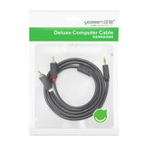 Computer Cables & Adapters: UGREEN 3.5mm male to 2RCA male cable 5M (10513)