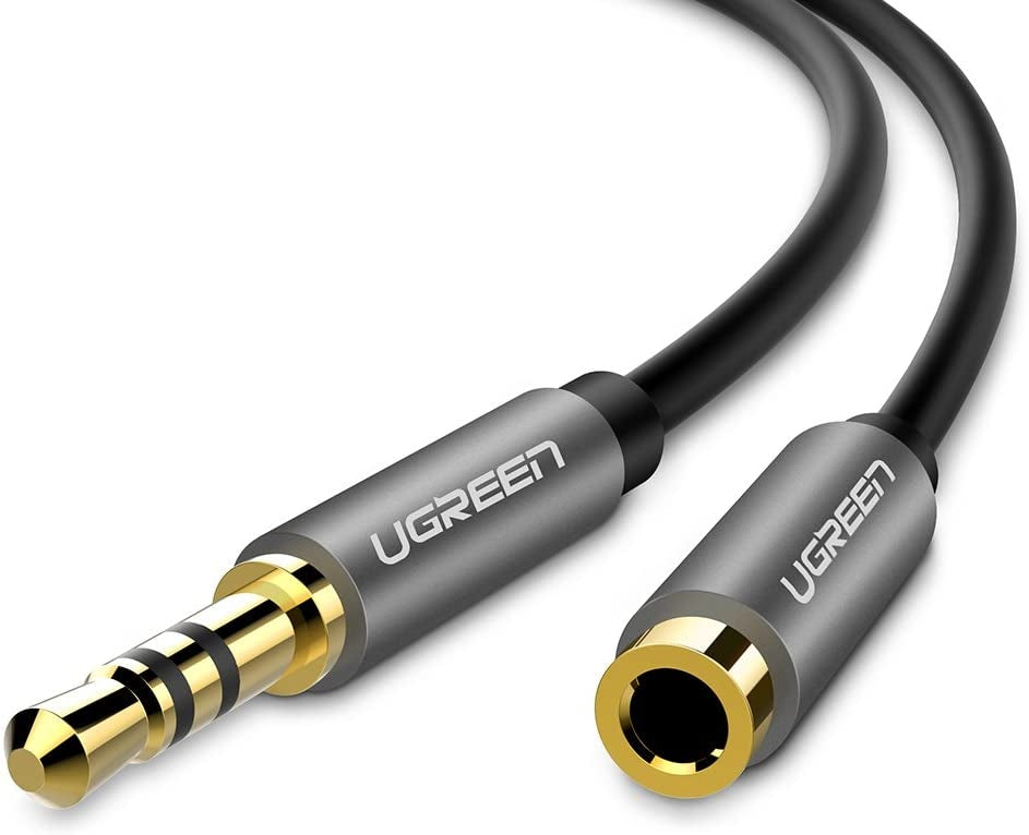 Computer Cables & Adapters: UGREEN 3.5mm Male to 3.5mm Female Extension Cable 5m (Black) 10538