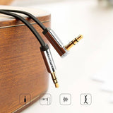 Computer Cables & Adapters: UGREEN 10729 3.5mm Male to 3.5mm Right Angle 3.5mm Aux Cable 5m (Black)