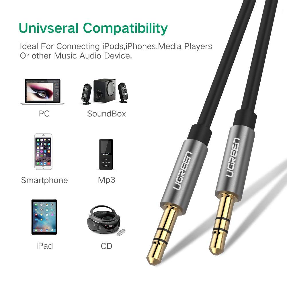 Computer Cables & Adapters: UGREEN 3.5mm male to 3.5mm male cable 5M (10737)