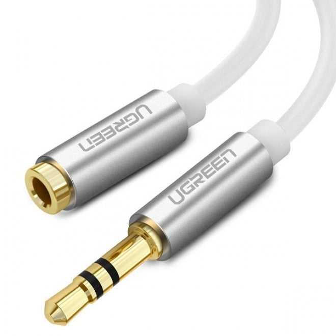 Computer Cables & Adapters: UGREEN 10778 3.5mm Male to 3.5mm Female Extension Cable 5m (White)