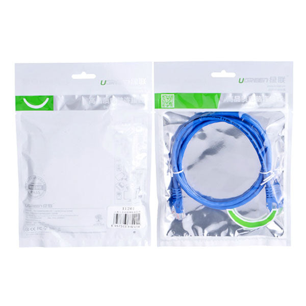 Computer Cables & Adapters: UGREEN Cat6 UTP blue color 26AWG CCA LAN Cable 15M (11207)