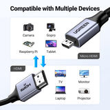 Computer Cables & Adapters: UGREEN 15517 8K Micro-HDMI to HDMI Cable 2M