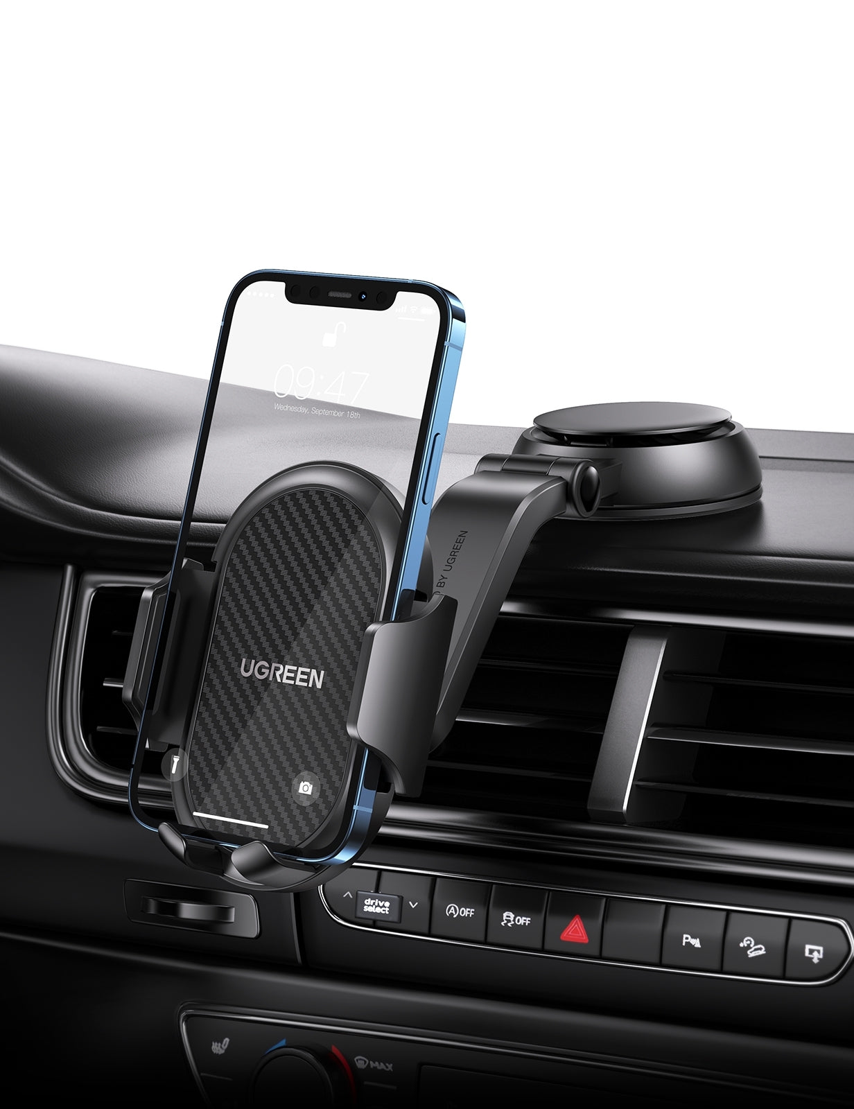 Car Mounts: UGREEN 20473 Waterfall-Shaped Suction Cup Phone Mount