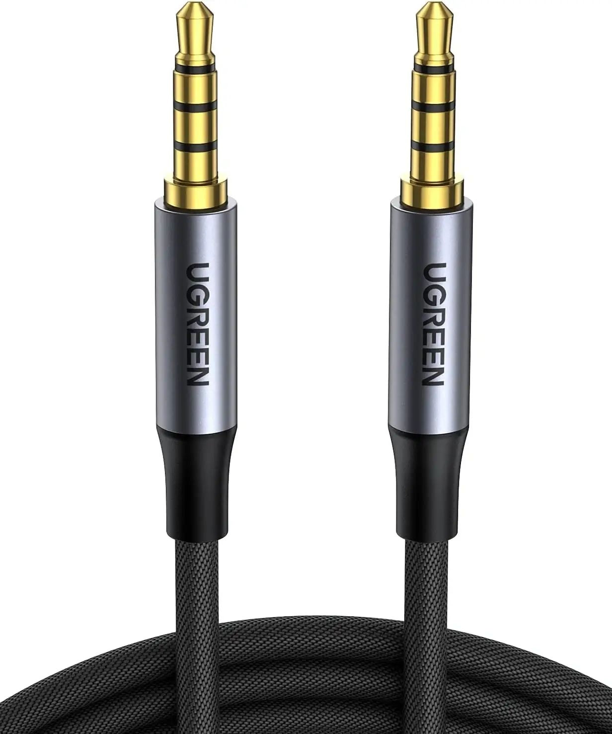 Computer Cables & Adapters: UGREEN 20785 3.5mm Braided 4-Pole Audio Cable Male to Male 3m