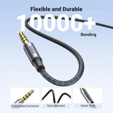 Computer Cables & Adapters: UGREEN 20785 3.5mm Braided 4-Pole Audio Cable Male to Male 3m