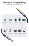 Computer Cables & Adapters: UGREEN 20785 3.5mm Braided 4-Pole Audio Cable Male to Male 3m