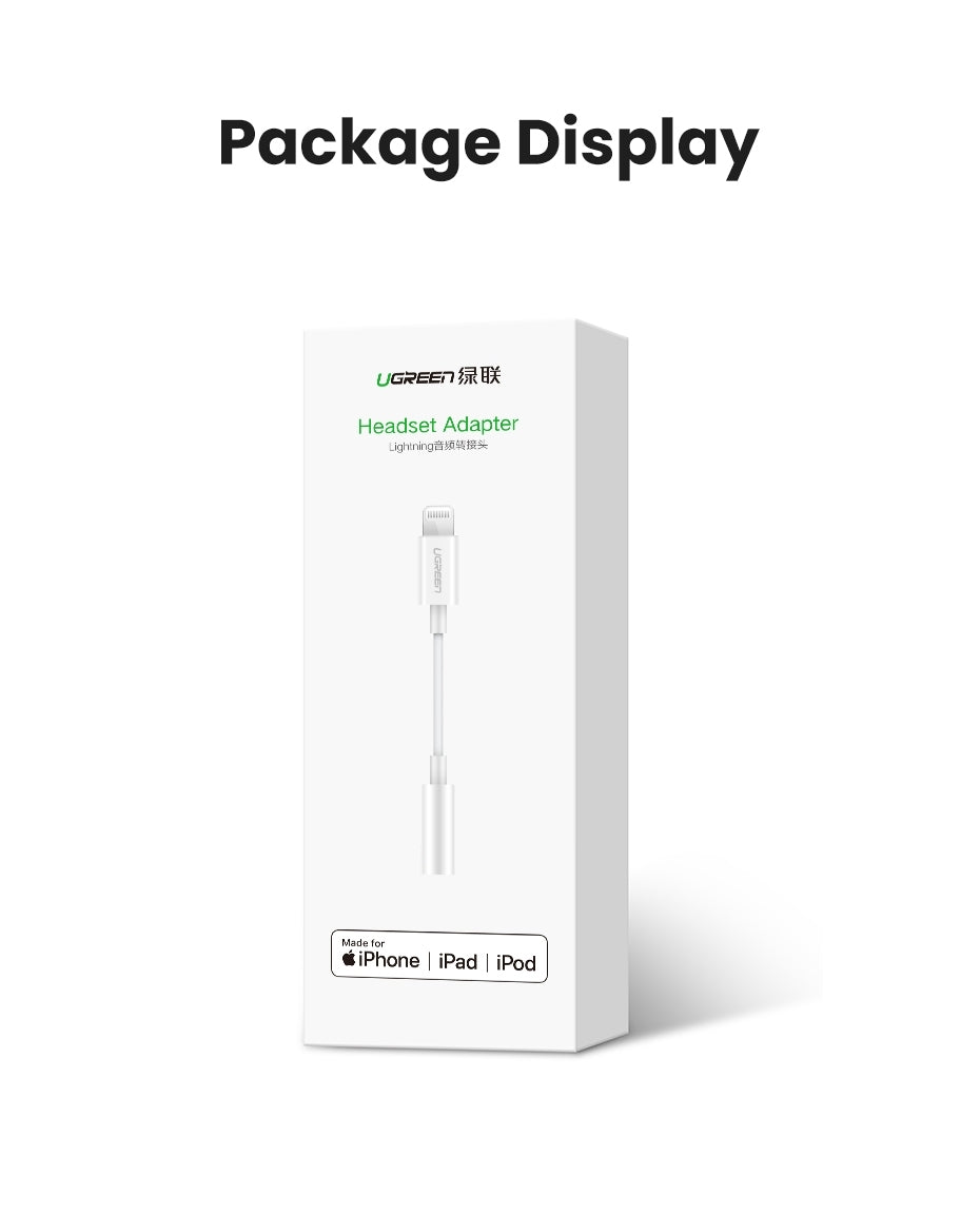 Computer Cables & Adapters: UGREEN 30759 iPhone 8-pin to 3.5mm Headphone Adapter