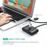 Hard Drives: UGreen USB 3.0 Hub With Type C port Black 1M 40850