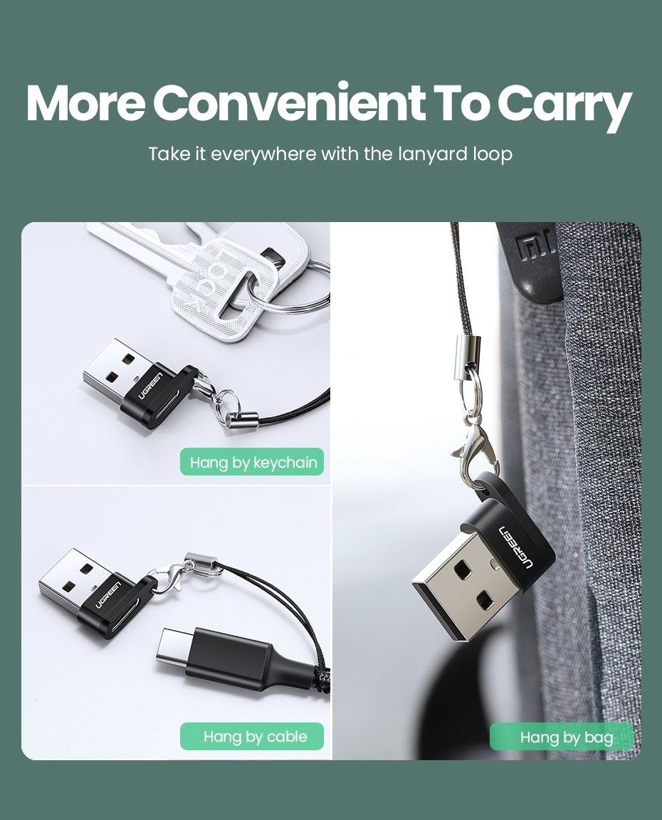 Computer Cables & Adapters: UGREEN 50568 USB-C 3.1 Female to USB-A 2.0 Male Adapter