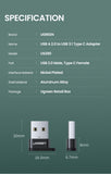 Computer Cables & Adapters: UGREEN 50568 USB-C 3.1 Female to USB-A 2.0 Male Adapter