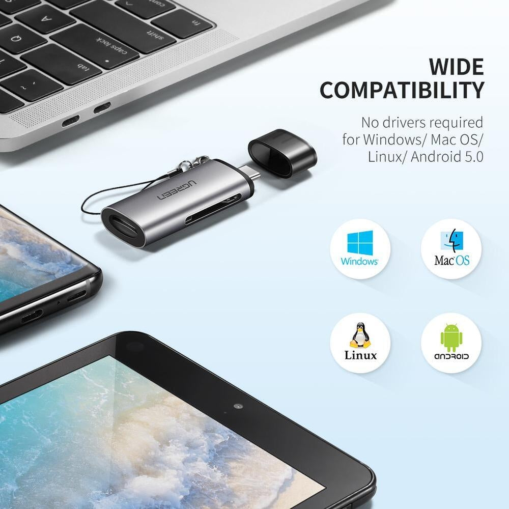 USB Flash Drives: UGREEN 50704 USB-C SD Card Reader