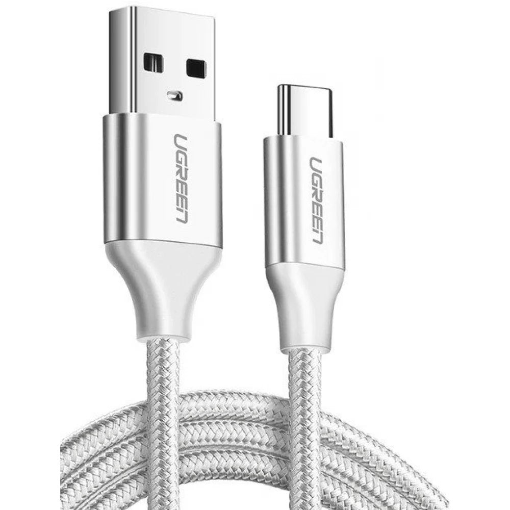 Computer Cables & Adapters: UGREEN 60409 USB-A to USB-C Charging Cable 3M (Silver White)