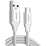 Computer Cables & Adapters: UGREEN 60409 USB-A to USB-C Charging Cable 3M (Silver White)