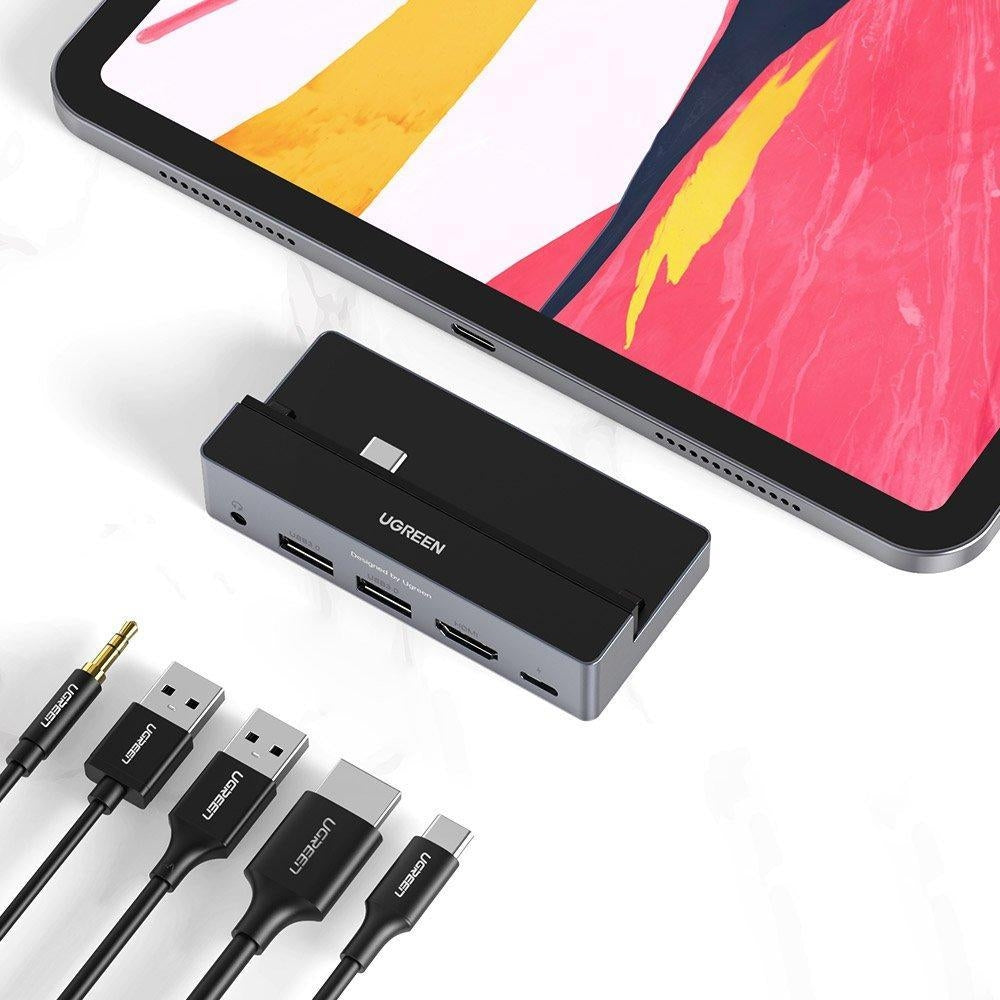 Computer Cables & Adapters: UGREEN 5-in-1 USB-C Multifunction Adapter for iPad Pro 70688