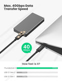 Computer Cables & Adapters: UGreen Thunderbolt 3 USB C Cable 0.5M (80324)